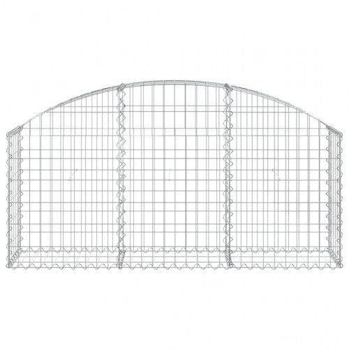 Buet gabionkurv 150×30×60/80 cm - galvaniseret jern