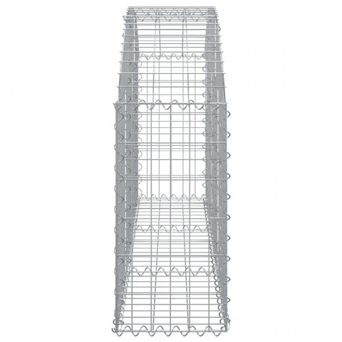 Buet gabionkurv 150×30×60/80 cm - galvaniseret jern