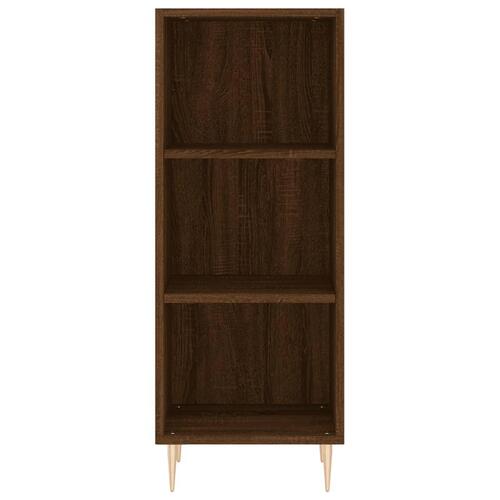 Skænk 34,5x32,5x90 cm konstrueret træ brun egetræsfarve