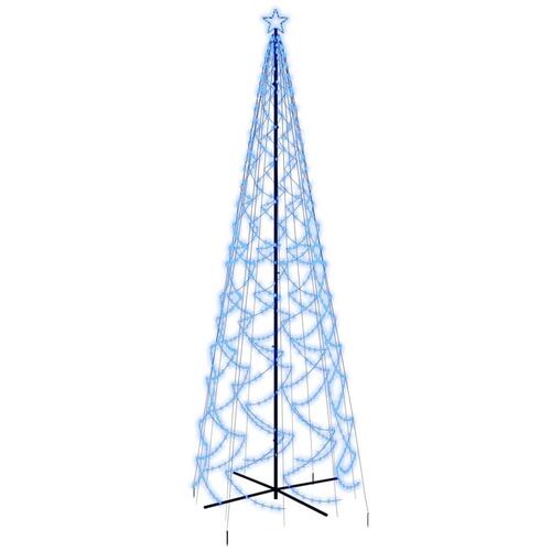 Kegleformet juletræ 160x500 cm 1400 LED'er blåt lys