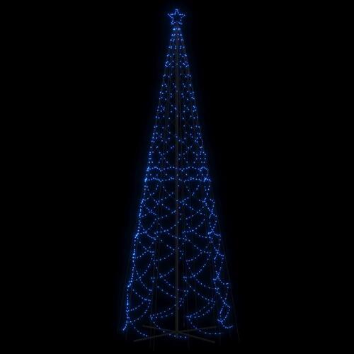 Kegleformet juletræ 160x500 cm 1400 LED'er blåt lys