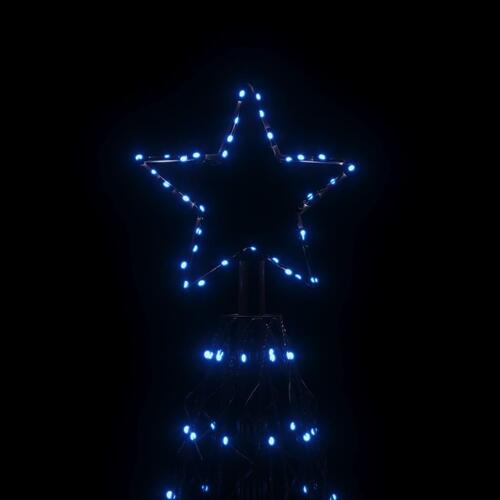 Kegleformet juletræ 160x500 cm 1400 LED'er blåt lys