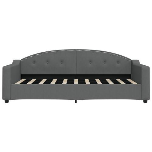 Daybed med udtræk og skuffer 90x190 cm stof mørkegrå