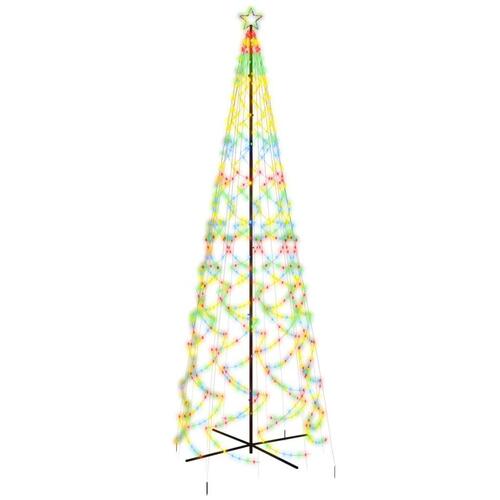 Kegleformet juletræ 160x500 cm 1400 LED'er farverigt lys