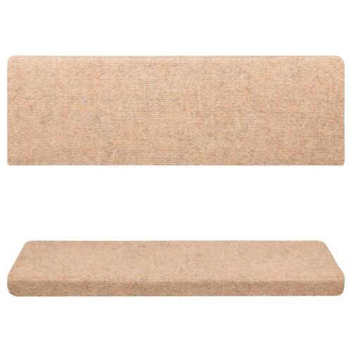 Trappemåtter 5 stk. 65x21x4 cm tuftet brun