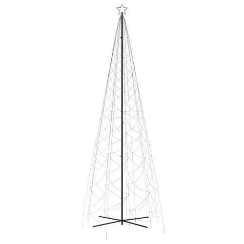 Kegleformet juletræ 160x500 cm 1400 LED'er farverigt lys