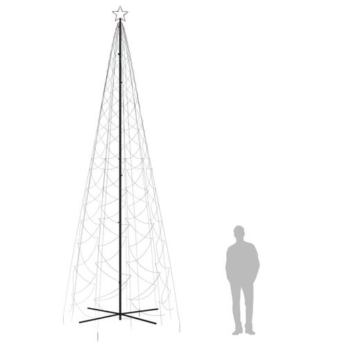 Kegleformet juletræ 160x500 cm 1400 LED'er farverigt lys