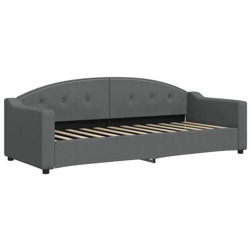Daybed med udtræk og skuffer 80x200 cm stof mørkegrå