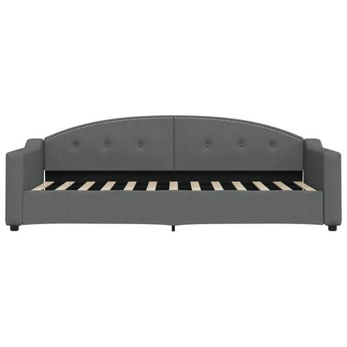 Daybed med udtræk og skuffer 80x200 cm stof mørkegrå