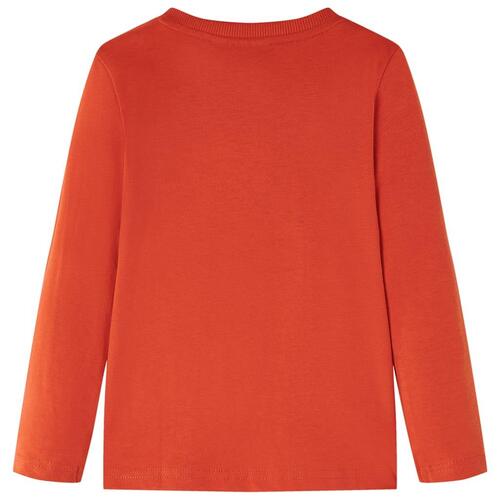 Langærmet T-shirt til børn str. 92 cm orange