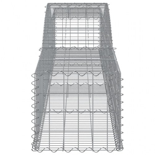 Buede gabionkurve - 8 stk. 400 × 50 × 40/60 cm i galvaniseret jern