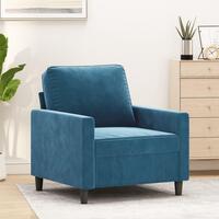 Lænestol 60 cm velour Blå