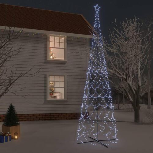 Kegleformet juletræ 230x800 cm 3000 LED'er koldt hvidt lys