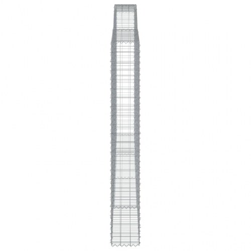 Buede gabionkurve - 3 stk. 400×30×220/240 cm i galvaniseret jern