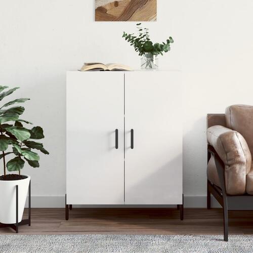 Skænk 69,5x34x90 cm konstrueret træ hvid højglans