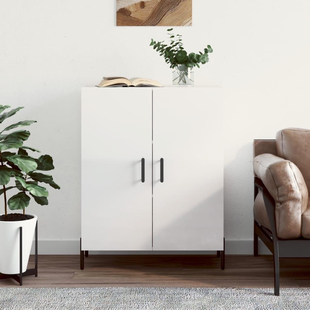 Skænk 69,5x34x90 cm konstrueret træ hvid højglans