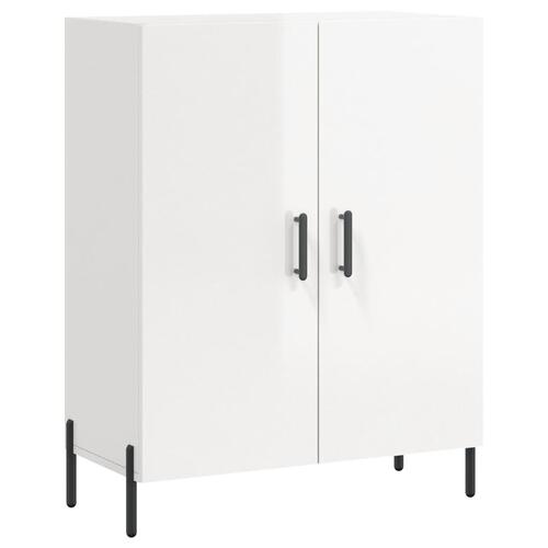 Skænk 69,5x34x90 cm konstrueret træ hvid højglans