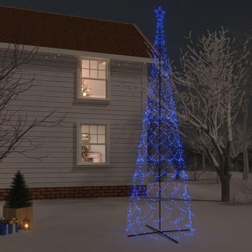 Kegleformet juletræ 230x800 cm 3000 LED'er blåt lys