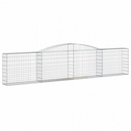 Buede gabionkurve - 10 stk. 400×30×80/100 cm i galvaniseret jern