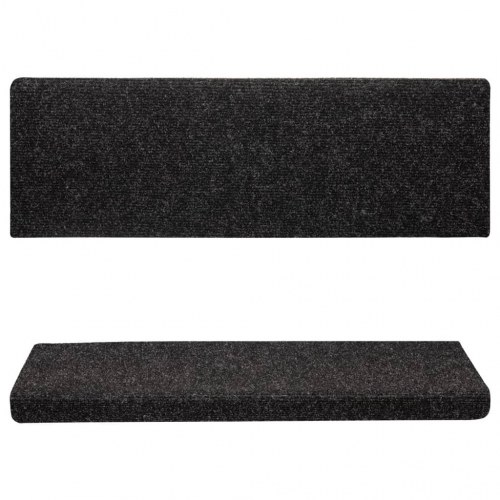 Trappemåtter selvklæbende 10 stk. - sort 65 x 21 x 4 cm
