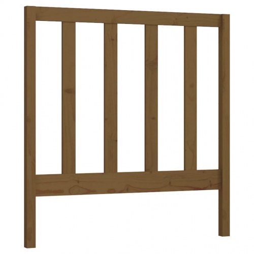Sengegavl 81 x 4 x 100 cm i massivt fyrretræ - gyldenbrun