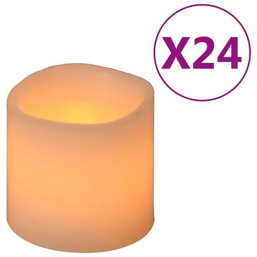 LED-stearinlys 24 stk. varmt hvidt lys