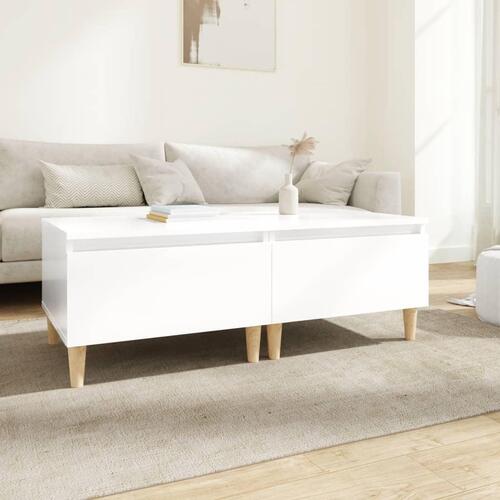 Sideborde 2 stk. 50x46x35 cm konstrueret træ hvid højglans