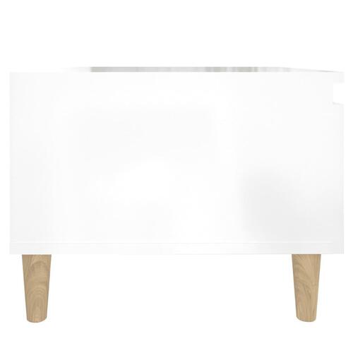 Sideborde 2 stk. 50x46x35 cm konstrueret træ hvid højglans