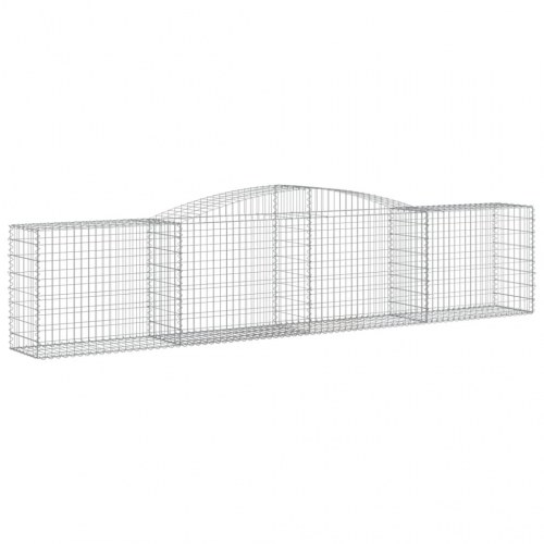 Buede gabionkurve - 4 stk. 400×50×80/100 cm i galvaniseret jern