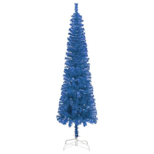 Smalt juletræ 240 cm blå