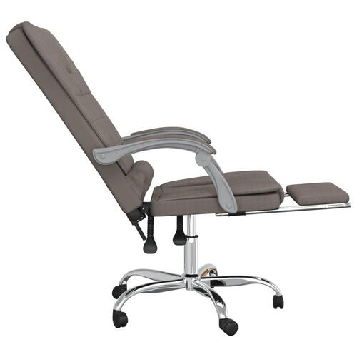 Kontorstol med massagefunktion stof gråbrun