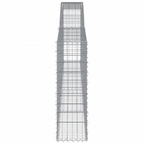 Buede gabionkurve - 9 stk. 400×30×100/120 cm i galvaniseret jern