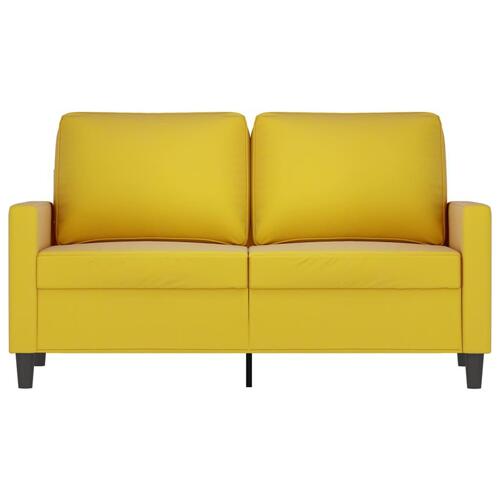 2-personers sofa 120 cm fløjl gul