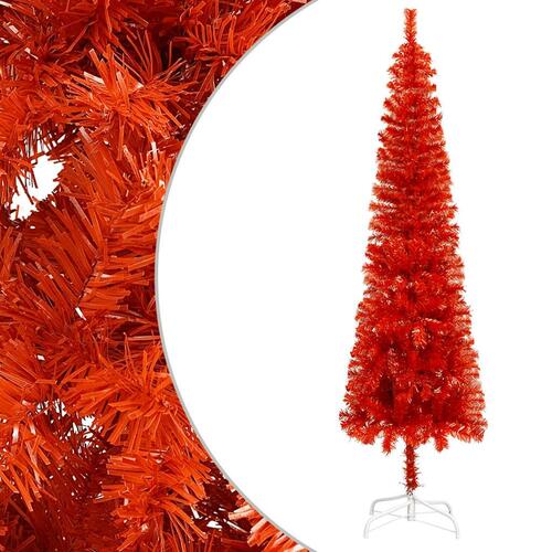 Smalt juletræ 120 cm rød