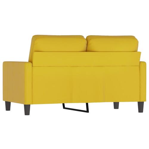 2-personers sofa 120 cm fløjl gul