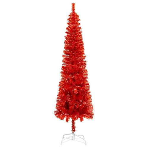 Smalt juletræ 120 cm rød