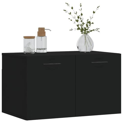 Vægskab 60x36,5x35 cm konstrueret træ sort