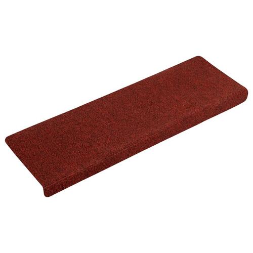 Trappemåtter 10 stk. 65x21x4 cm tuftet bordeauxfarvet