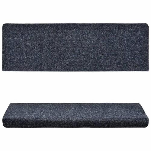 Trappemåtter 10 stk. 65x21x4 cm tuftet antracitgrå