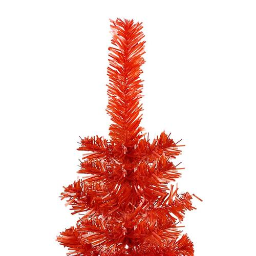 Smalt juletræ 180 cm rød