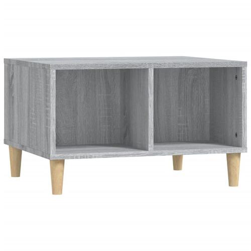 Sofabord 60x50x36,5 cm konstrueret træ grå sonoma-eg
