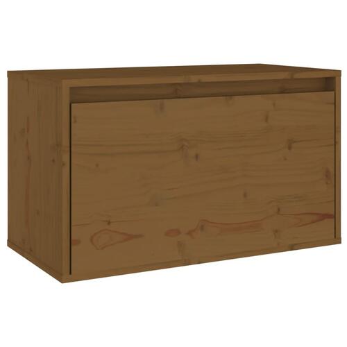 Vægskab 60x30x35 cm massivt fyrretræ honningbrun