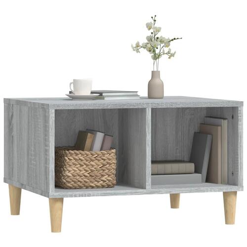 Sofabord 60x50x36,5 cm konstrueret træ grå sonoma-eg