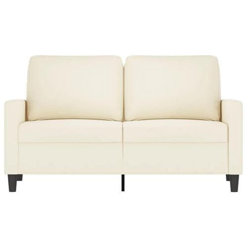 2-personers sofa 120 cm velour cremefarvet