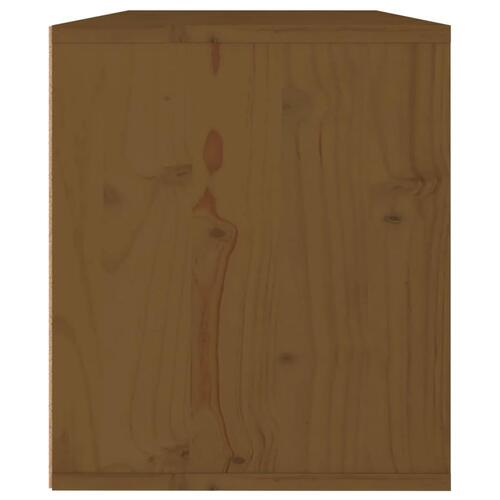 Vægskab 60x30x35 cm massivt fyrretræ honningbrun