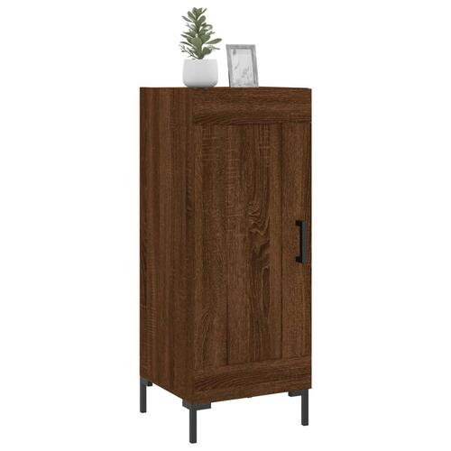 Skænk 34,5x34x90 cm konstrueret træ brun egetræsfarve