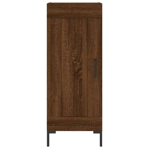 Skænk 34,5x34x90 cm konstrueret træ brun egetræsfarve