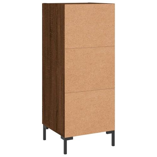 Skænk 34,5x34x90 cm konstrueret træ brun egetræsfarve