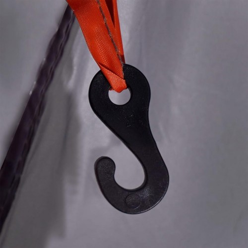 8-personers familietelt vandafvisende grå og orange