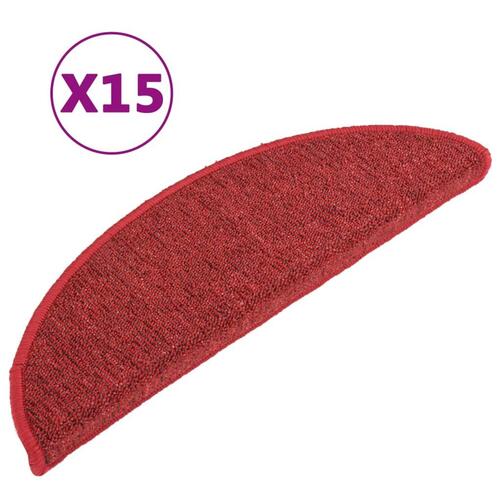 Trappemåtter 15 stk. 56x17x3 cm rød